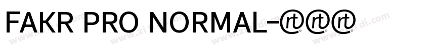 FAKR PRO NORMAL字体转换